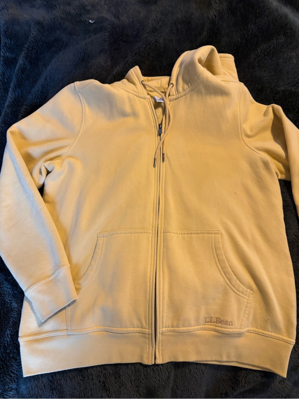 L.L. Bean womens Yellow Zip-Up Hoodie